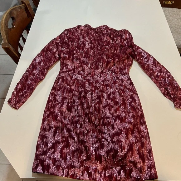 Jonathan Simkhai Metallic Vine Jacquard Mock Neck Dress - Picture 12 of 16